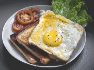 Breakfast eggs and bacon